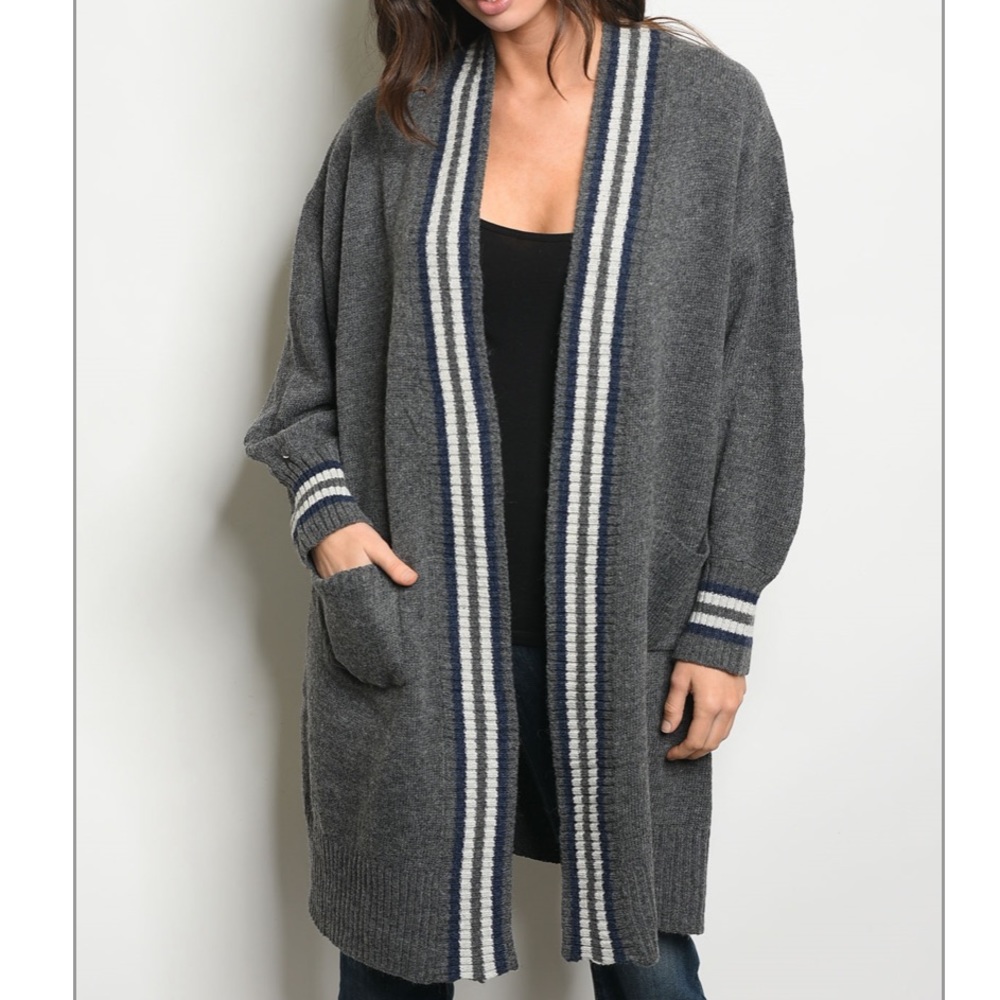 ☕️Classic Gray Long Cardigan 🤩